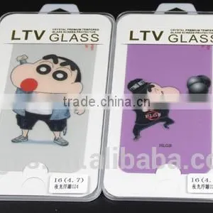 Doraemon and Crayon Shin-Chin Color Cartoon Pictures on the Glass Screen Protector for Iphone 6S thumbnail-1