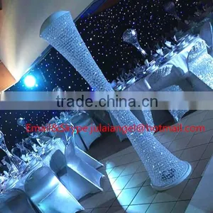 Elegant Wedding Aisle Decorations Crystal Pillars thumbnail-1