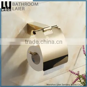 Promotional Classic-Style Covered Zinc Alloy Gold Finishing Bathroom Accessories Wall Mounted Toilet Paper Holder thumbnail-1