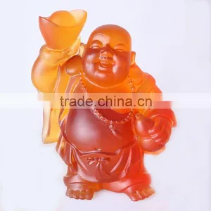 WF011 the Crystal Laughing Buddha Statue thumbnail-1