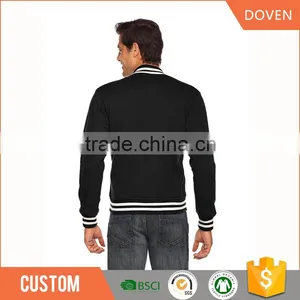 Wholesale Custom Black and White Warm Baseball Jacket thumbnail-3