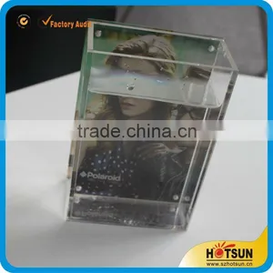 Custom Acrylic Photo Frame Vase,Acrylic Vase With Picture Holder thumbnail-1