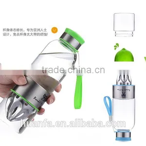 Wholesale 500ml Glass Drinking Sports Water Bottle ,Environmental Borosilicate Fruit Water Bottle With Stainless Steel Infuser thumbnail-6