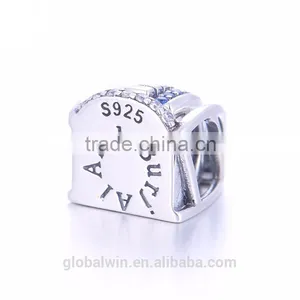 Tourist Season 2016 Unique Building Dubai Burj AI Arab Charm Design Crystal Wholesale Trading Charm X386 thumbnail-4