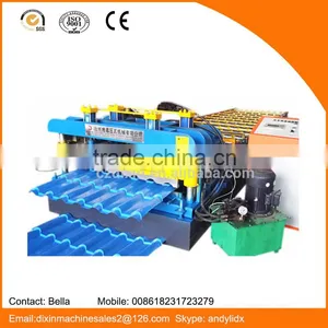 Hot Sale Aluminum Step Tile Roofing Machine Glazed Roll Forming Machine With ISO 9001 for Roof Tile to Eastern Asia Market thumbnail-3