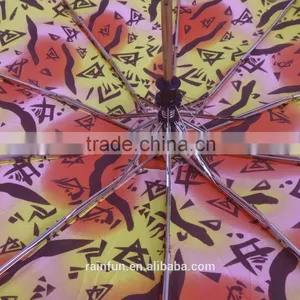 Beautiful Customized Printing Full-auto Foldable Umbrella thumbnail-4