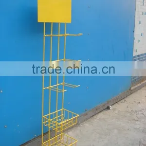 Free Standing Wholesale Metal Wire Grid Hanging Display Rack With Hooks thumbnail-1