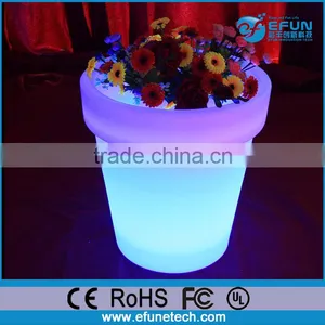 Remote Control Plastic Lighted Outdoor Decorating Rgb Color Changing Solar Led Flower Pot thumbnail-3