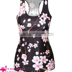 Wholesale Stringer Tank Top Wholesale Print Flower Tank Top Women thumbnail-1