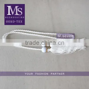 100% Polyester Tassels in White Color Long Tassels for Clothing thumbnail-1