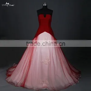 RSW884 Red And White Wedding Party Dresses thumbnail-1