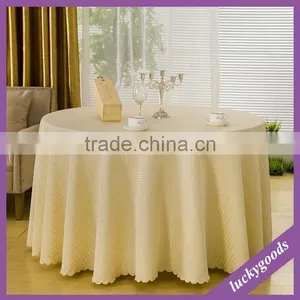 Bulk Round Shape White Luxurious Wedding Table Cloths With Printing thumbnail-3