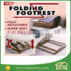 3-Way Folding Wooden Footrest Adjustable Foot Stool thumbnail-1