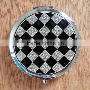 High Quality Compact Mirror With 312pcs Rhinestones thumbnail-3