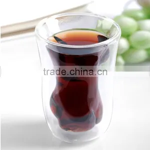 Double Woman Shape Beer Glass, Glass Water Cup Drinkware Beer Wine Glass Cup Vodka S thumbnail-1