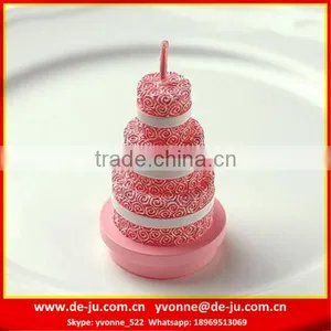 Large Pink Cake Shaped Beautiful Birthday Candles In Bulk thumbnail-1