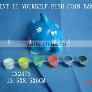 DIY Pottery Fish Coin Bank on Sale thumbnail-1