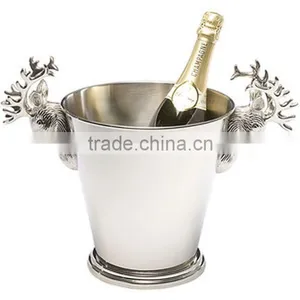 Silver Plated Deer Shape Handles Wine Buckets for Party thumbnail-1