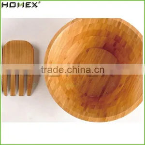 2017 New Design High Quality Eco Firendly Bamboo Bowl Wooden Round Bowl Salad Bowl thumbnail-1