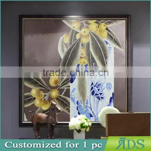 Beautiful Flower Designs Fabric Painting for Wall Art Decor thumbnail-3