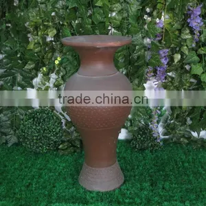 Public Place or Home Decoration Antique Tall Floor Fiberglass Vases thumbnail-1