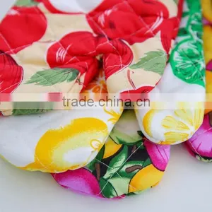 Printed Heat Resistant Grill Microwave Oven Gloves Wholesale Cotton Oven Mitts thumbnail-5