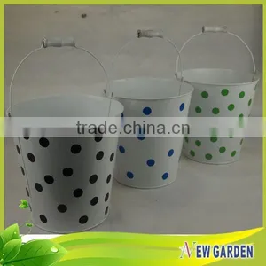 OEM Cheap Useful Barrel Shape Decorative Metal Hanging Basket Planters thumbnail-2