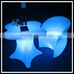 Hot Sales Popular Outdoor Night Club LED Illuminated Bar Table No Folded Led Furniture thumbnail-2