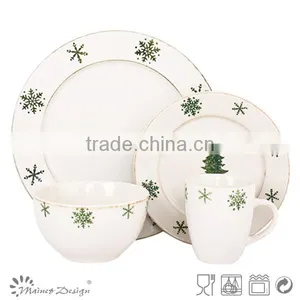 18pcs Christmas Tree and Snowflake Christmas Decoration of Ceramic Tableware thumbnail-1