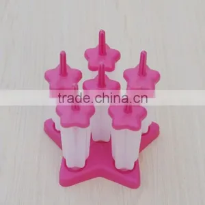 Hotsale Customized LOGO Flower Shape Plastic Popsicle Mold thumbnail-1