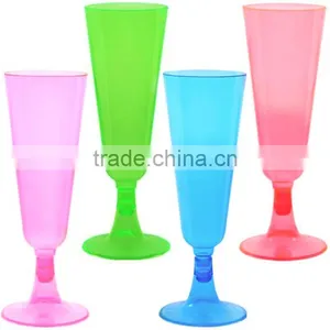 High Quality Unbreakable Clored Champagne Flut , Party Supply Long Stem Chamgne Glass for Holiday Decoration thumbnail-1