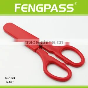 S2-1224 5-1/4" 2CR13 Stainless Steel PP Plastic Japanese Style Stationery Scissors With Plastic Holder thumbnail-2