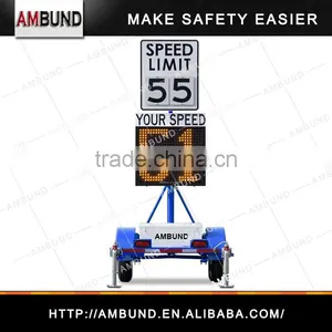 Radar Speed Trailer for Law Enforcement Traffic Flashing Radar Speed Limit LED Signs thumbnail-1