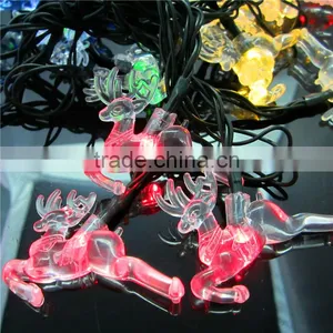 2016 New Solar Lamp Led Lights Outdoor Waterproof 20 LED Elks Shaped Christmas String Lights For Garden Decoration thumbnail-2