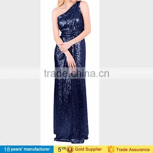Sparkly Rose Gold Champagne Infinity Bridesmaid Long Wedding Party Dresses for Women With Sequins thumbnail-5