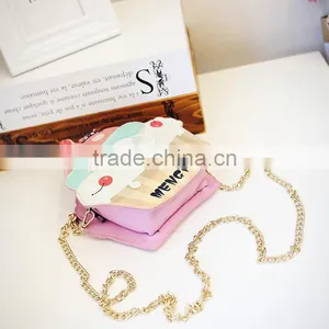 Bright Shining&healthy pu Material Kids Purse With Zipper Ice Cream Shape Girl thumbnail-5