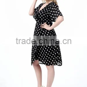 2016 Sexy Summer Ladies Lace Dress Hollow Dress Plus Size for Fat Women thumbnail-4