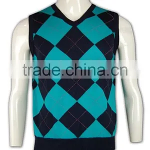 ISO9001/BSCI Manufature New Design Custom Acrylic Sweater Vest thumbnail-2