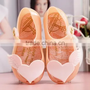 Soft Melissa Shoes for Girls, Heart Design Mini Melissa Shoes thumbnail-1