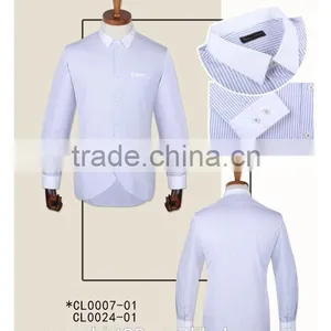 100% Cotton Blue Poplin Custom Made to Measure Custom Mens Dress Shirt thumbnail-2