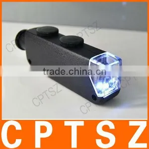 60X-100X Zoom LED Lighted Pocket Microscope for IPhone4 Rear Protection Cover thumbnail-1