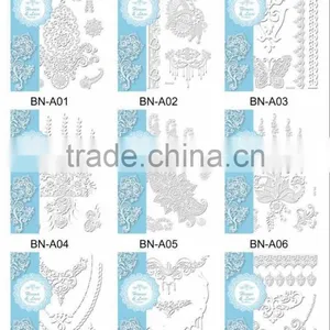 Custom Temporary Bridal White Lace Tattoos thumbnail-2