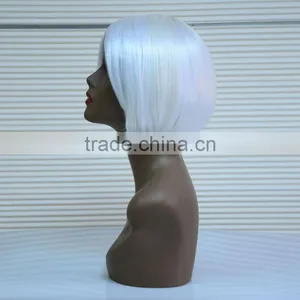 High Quality 2016 New Fashion Pink Wavy Short Bob Wig For Female Model thumbnail-6