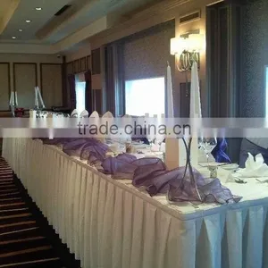 Wedding Polyester Table Skirting Banquet Table Skirting for Party thumbnail-1