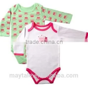 Top Quality Long Sleeve Baby Bodysuit of Cute Design and Soft Cotton Fabric thumbnail-1