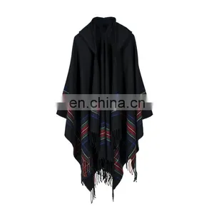 Color Cashmere Jacquard Shawl Scarf Fashion Cloak thumbnail-4