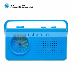 China Retro Portable Mini FM Radio Clock thumbnail-1