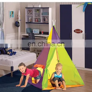 Indoor Outdoor Safety Children Game Playhouse Tepee Tent for Kids Play thumbnail-5