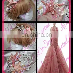 Aidocrystal Unique Design Starfish Pearl Hair Flowers Accessories Wholesale China thumbnail-1