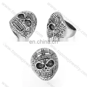 2017 Elegant Luxury Expendables Stainless Steel Skull Rings Made in China thumbnail-4